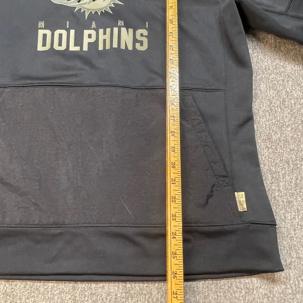 Nike Miami Dolphins Salute to Service Hoodie Black Mens XL NFL Dri-FIT Pullover